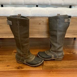 Sorel Slimpack Tall Leather Riding Boots Size 7